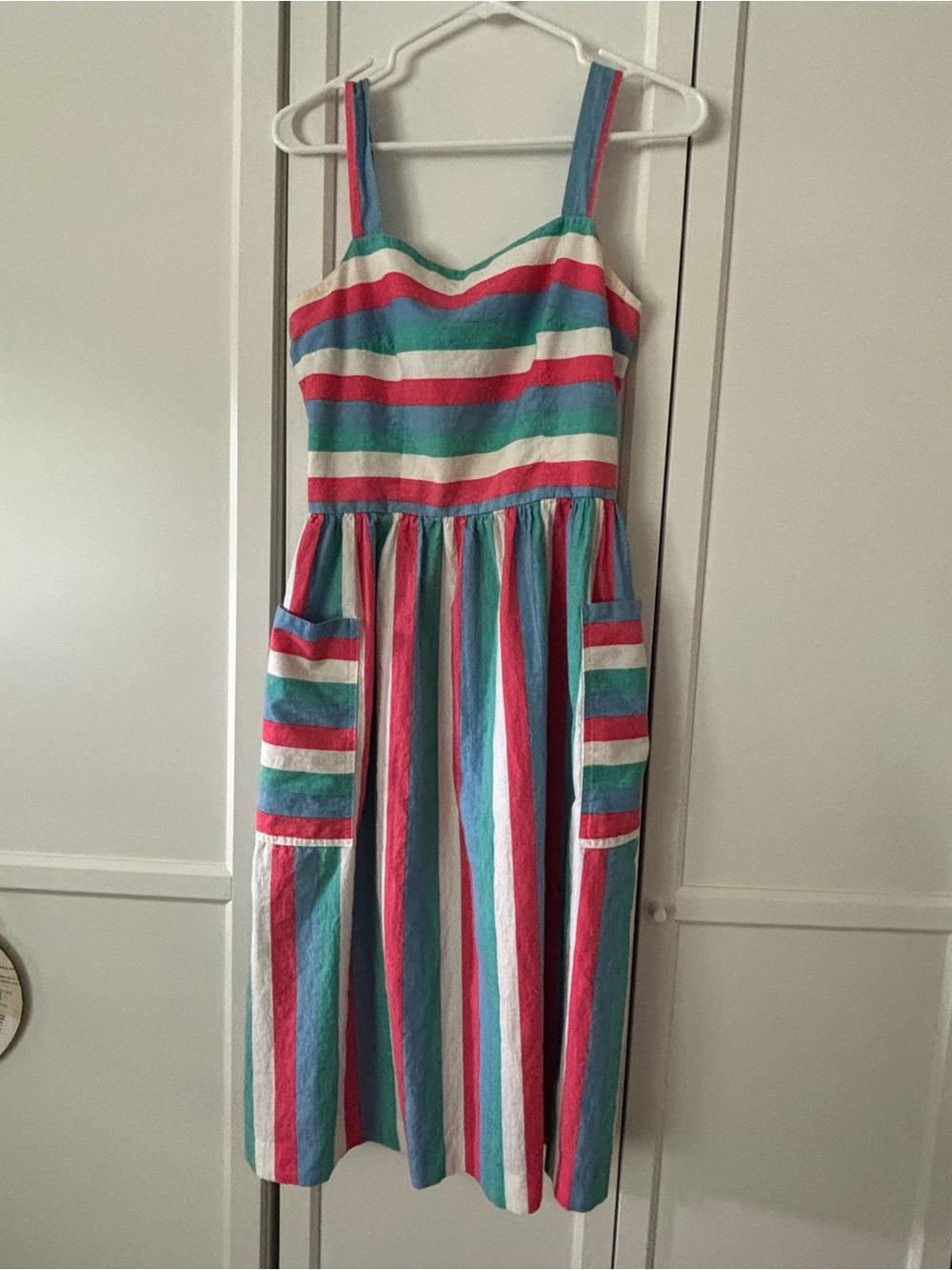 Lanz Originals Size 9/10 Colorful Striped Sundress with Pockets